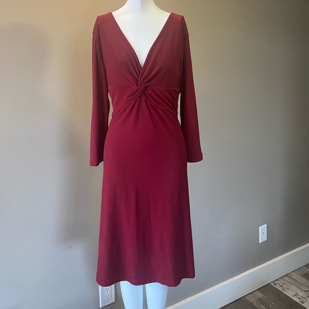 Claudia Richard Wine Dress - Size Large
